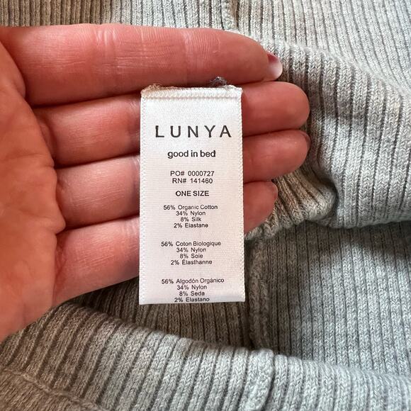 LUNYA Cozy Cotton Silk Ribbed Bike Short Medium Grey Heather Pocket Large NEW - Picture 9 of 13